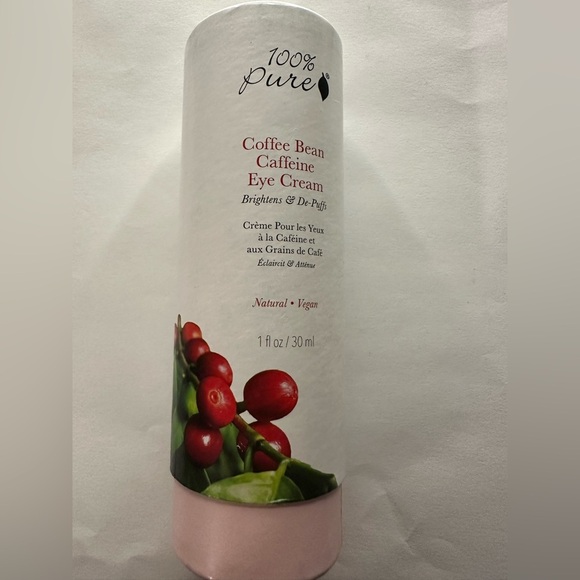NWT, 100% Pure, Coffee Bean Caffeine Brightening Eye Cream, 1 fl oz - Picture 4 of 4